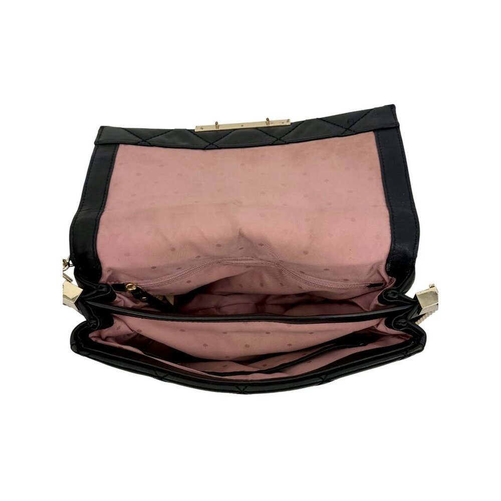 Kate Spade New York Emerson Place Lenia Black Quilted Leather Shoulder Bag - Picture 16 of 16